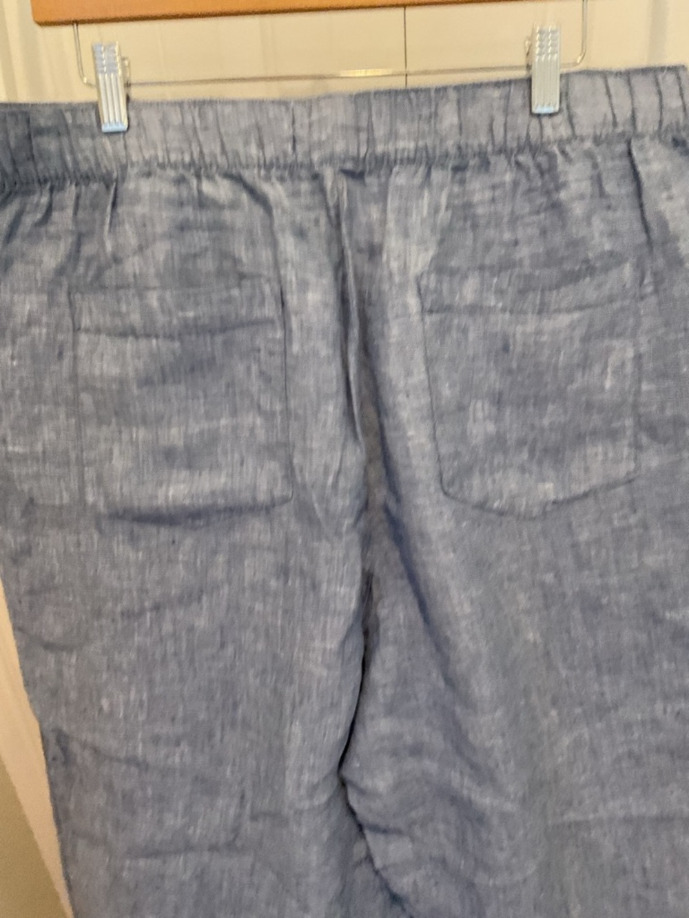 Cynthia Rowley Light Chambray Blue Linen Pants Size XL - Picture 4 of 6